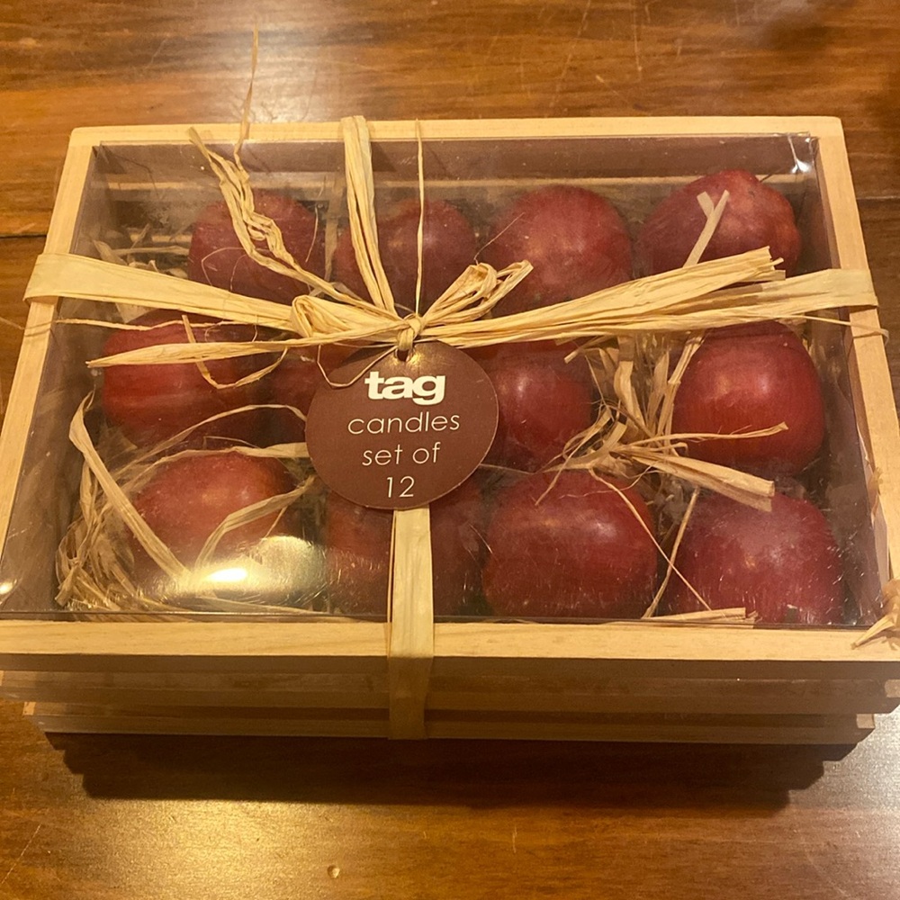 NWT! TAG Apple Candles Set of 12 Summer Spring Fall Year Around NEW!!